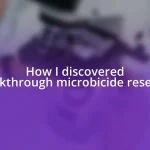 How I discovered breakthrough microbicide research